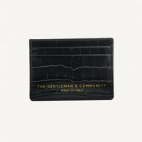 The Croco Card Holder | Black