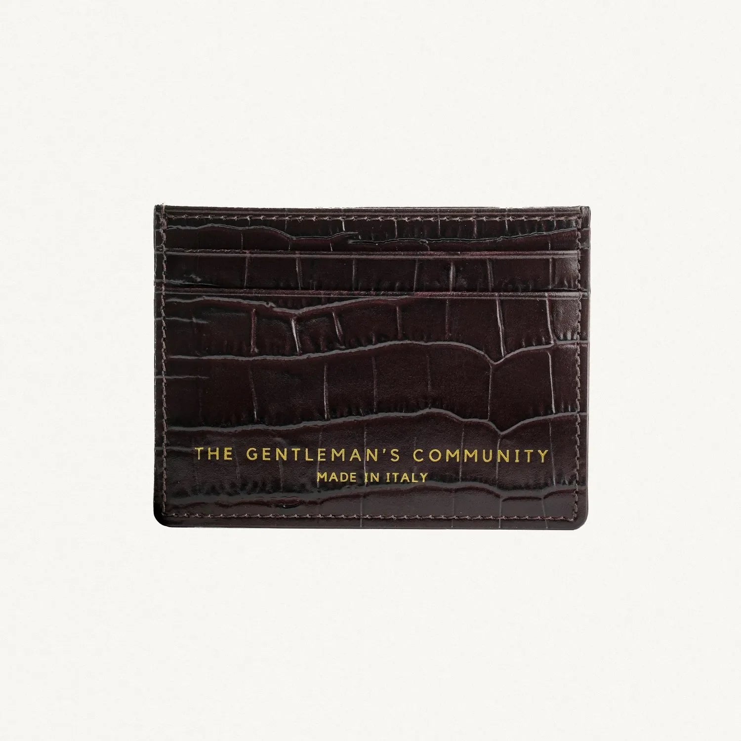 The Croco Card Holder | Brown